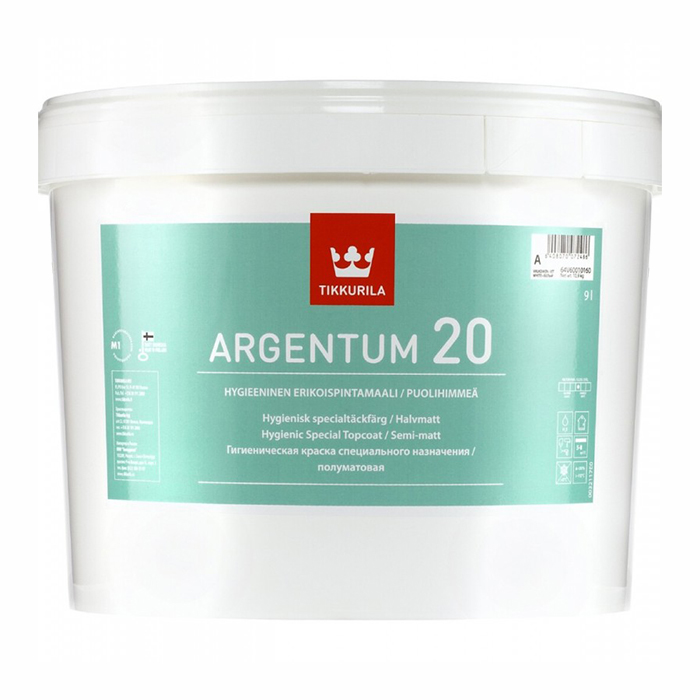 Tikkurila Argentum 20 / Тиккурила Аргентум антимикробная водоразбавляемая краска