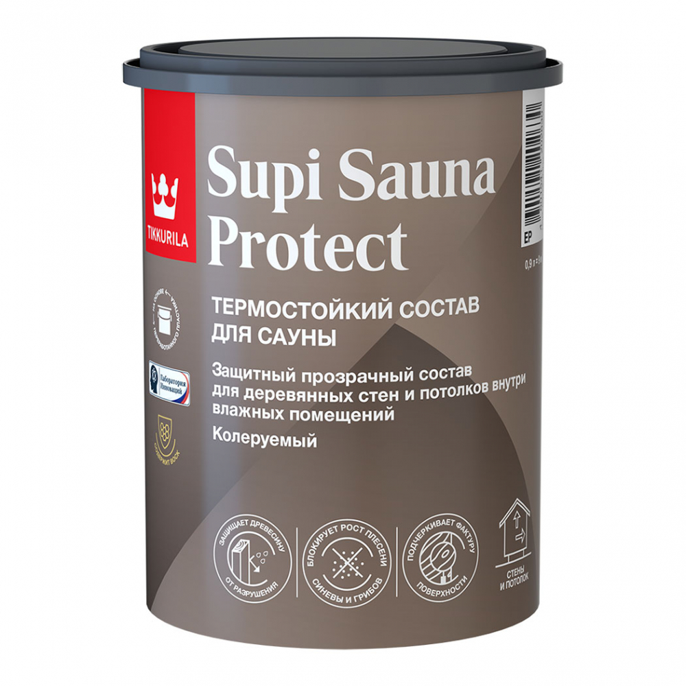 Tikkurila Supi Sauna Protect EP / Тиккурила Супи состав защитный для стен и потолков в бане и сауне