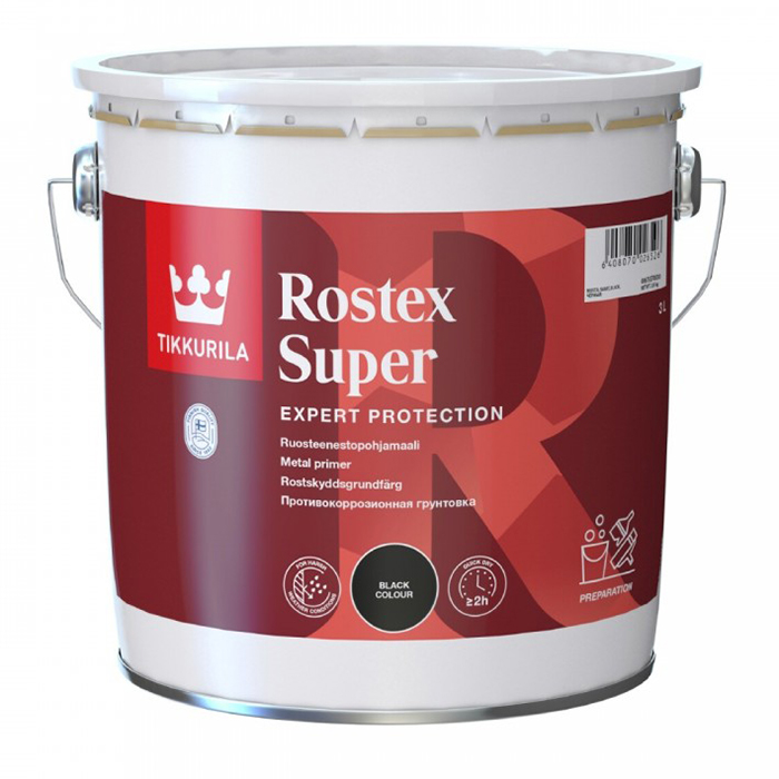 Tikkurila Rostex Super / Тиккурила Ростекс Супер грунт антикоррозийный