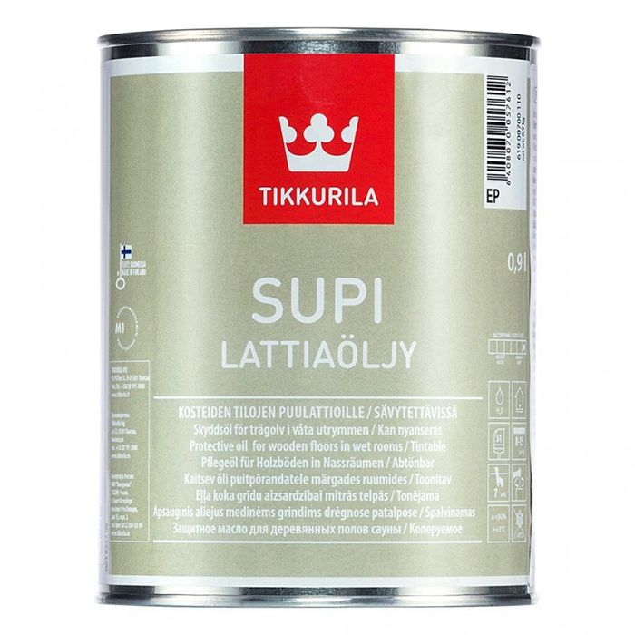 Tikkurila Supi Lattiaoljy / Супи Латиаолью масло для пола в бане и влажных помещениях