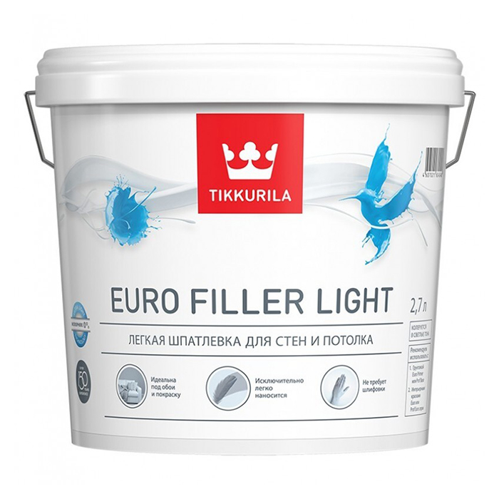 Шпатлевка легкая EURO FILLER LIGHT 0.9 л.