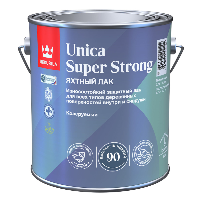 Лак универсальный UNICA SUPER STRONG EP в/гл 0.9 л.